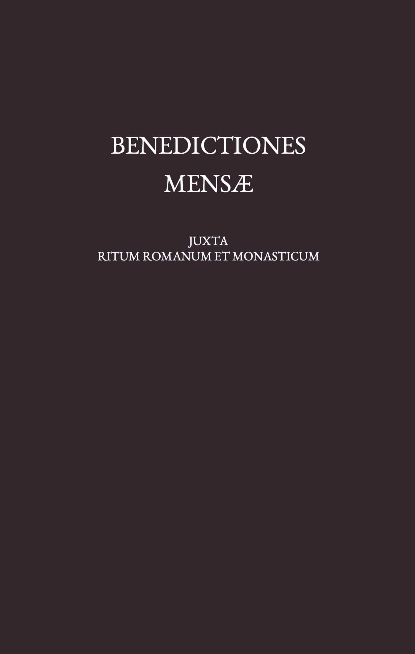 Benedictiones Mensæ